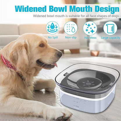 70oz Dog Water Bowl Large Capacity Spill Proof Dog Bowl Transparent 2L Visible Water Level Slow Drinking Bowl For Dogs And Cats Pet Products