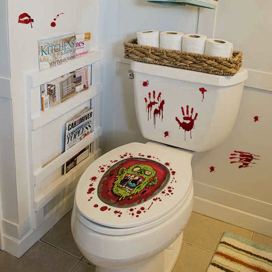 Halloween Series Theme Hotel Toilet Toilet Stickers