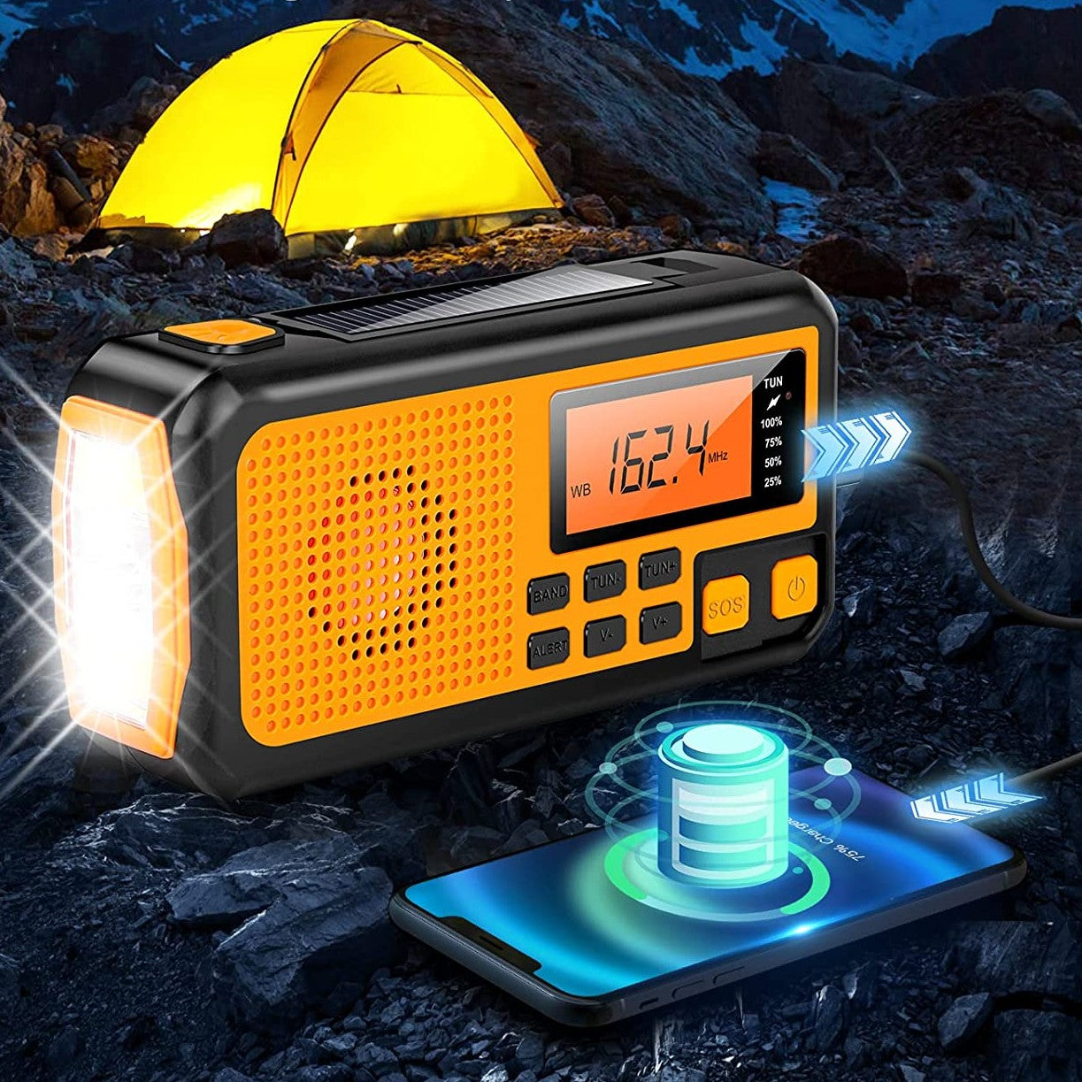 Solar Hand-powered Emergency Multifunctional Radio