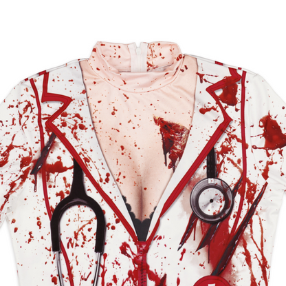 Halloween nurse slim long sleeve dress