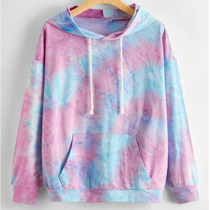 Tie-dye butterfly print sweatshirt