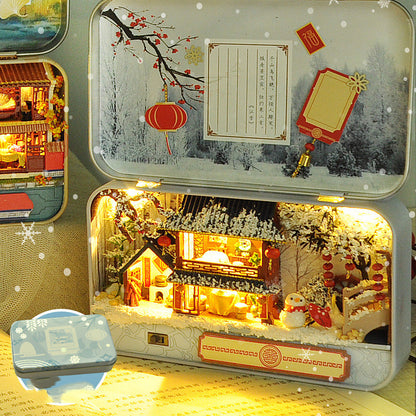 Tianyu Diy Hut Mini Four Seasons Series Assembled Doll House Toy Iron Box With Bracket Creative Birthday Gift