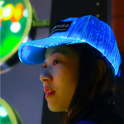 Luminous Baseball Cap Halloween Outdoor Fiber Optic Luminous Cap LED Luminous Cap