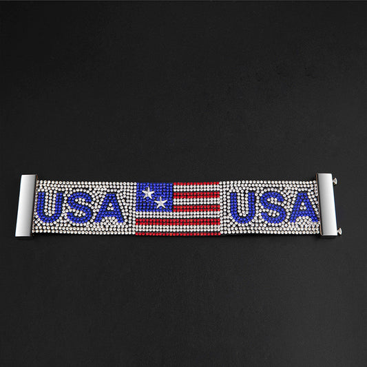 USA American Hot Rhinestone Bracelet Bracelet