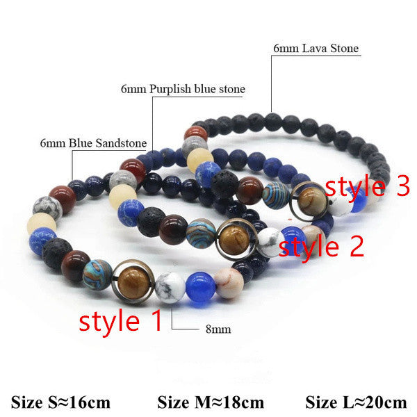 The Eight Planets Of The Universe, Galaxy, Solar System, Bracelet