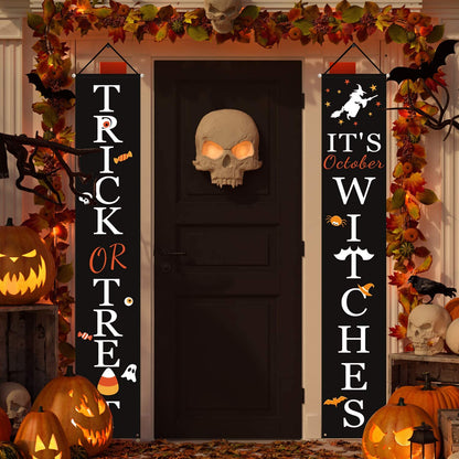 Halloween door hanging couplet