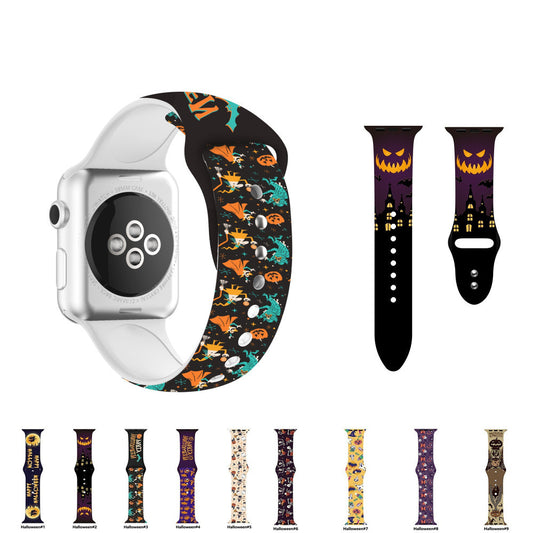 Halloween Series Color Printed Silicone Sports Strap