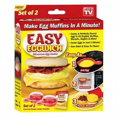 Easy Eggwich Egg Hamburg Pancake Omelet Maker Microwave Cheese Egg Poachers Eggs Tools Drop Shipping