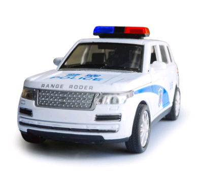 Simulation Land Rover Range Rover X6 Police Car Alloy Car Model Children's Pullback Sound and Light Car Model Car Model