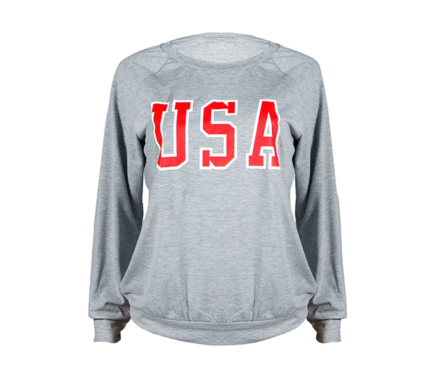 USA print T-shirt sweatshirt