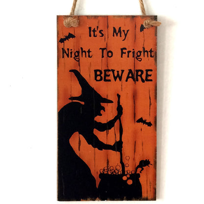 Wooden Halloween Ghost Festival Carnival Night Decoration Gift Hanging Board