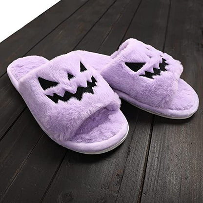 Halloween Women's Soft And Comfortable Plush Slippers Cosplay Shoes Furry Plush Slippers Kawaii Cute Shoes Home Slippers Halloween Dress Up Shoes