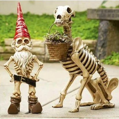 Skull Men And Women Skeleton Resin Decorations Halloween Gardening Decoration